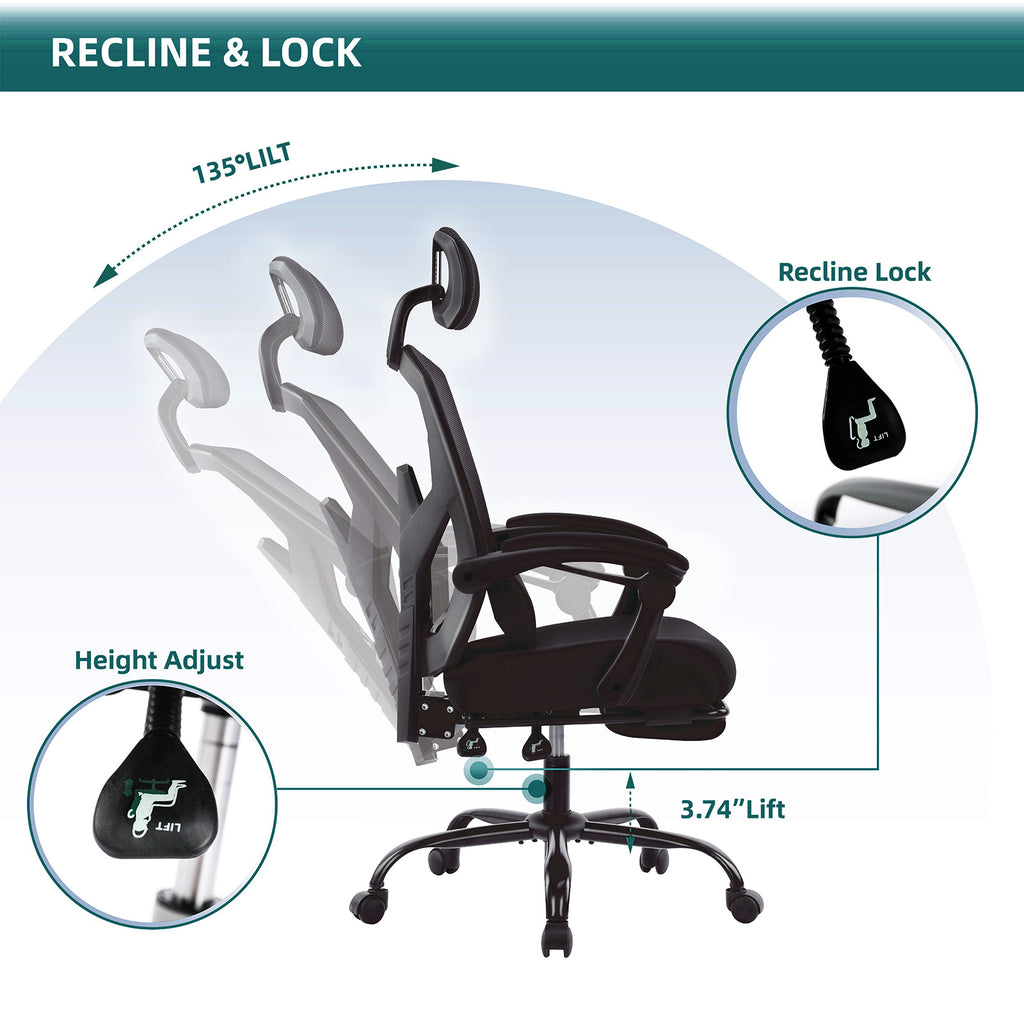 PostureLab™ Pro Ergonomic Recliner Chair — Full‑Body Support for Long Workdays