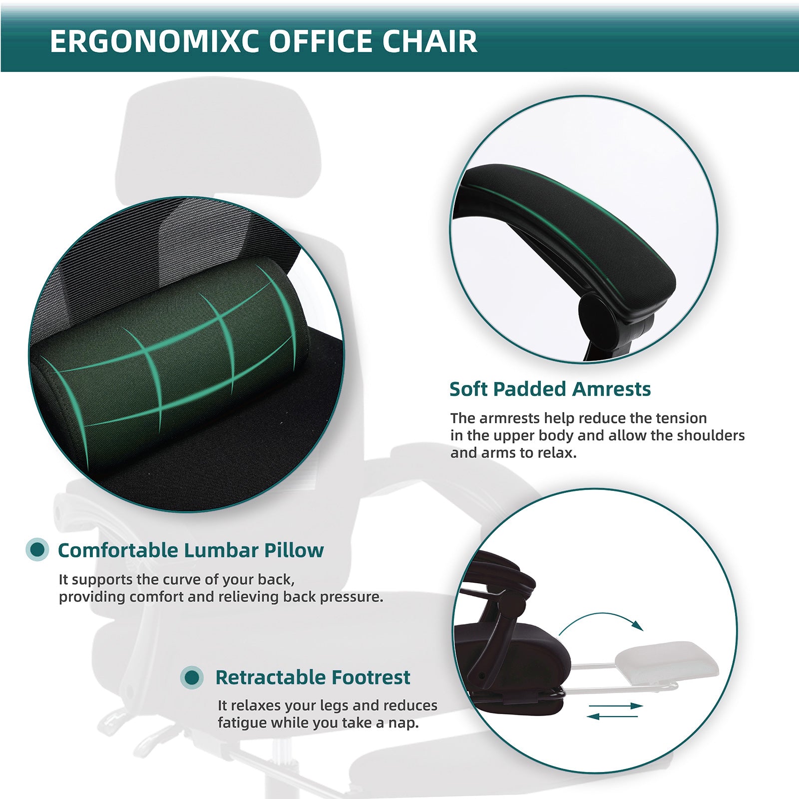 PostureLab™ Pro Ergonomic Recliner Chair — Full‑Body Support for Long Workdays