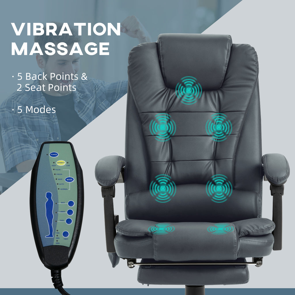 PostureLab™ ErgoMassage Pro — 7‑Point Vibrating Chair with High‑Back Support