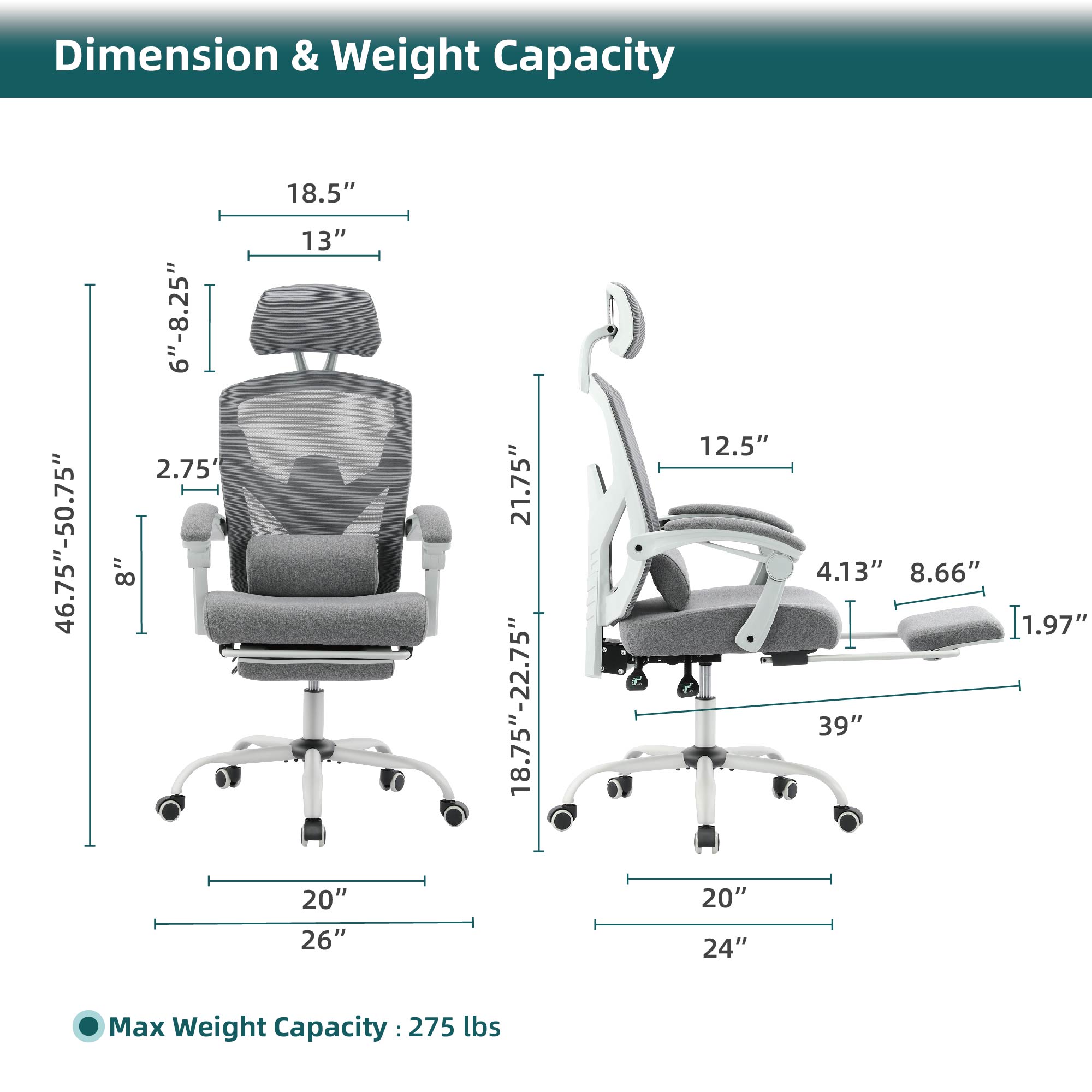 PostureLab™ Pro Ergonomic Recliner Chair — Full‑Body Support for Long Workdays