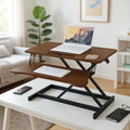 PostureLab™ Elevate32 Sit‑to‑Stand Desk Converter — Dual‑Monitor Riser with Wide Keyboard Tray