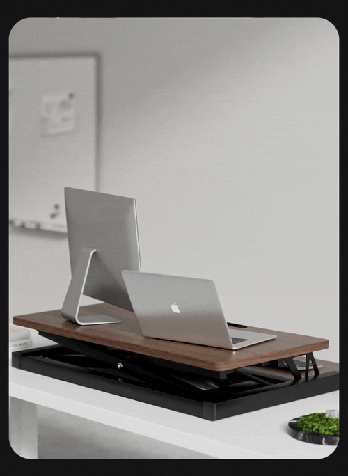 PostureLab™ Elevate32 Sit‑to‑Stand Desk Converter — Dual‑Monitor Riser with Wide Keyboard Tray